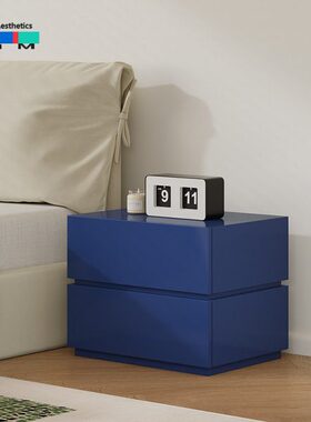 式界限意边柜现代床柜头M北欧简约LI柜储物床极简Z烤漆组合柜卧室