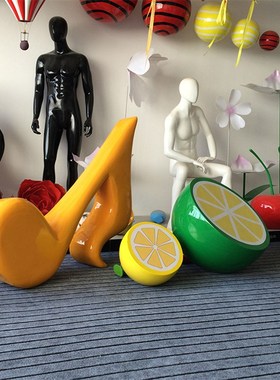 商场橱窗大音符陈列装饰道具定C制 玻璃钢音符装饰道具制作