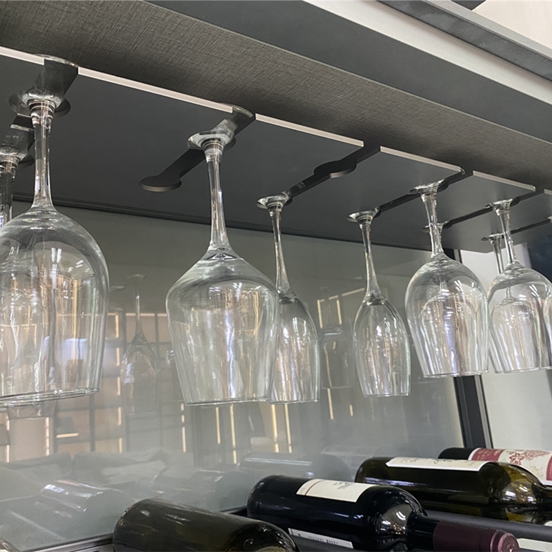 铝合金高b脚杯架红酒架倒挂家用酒杯架悬挂架酒柜吊杯架吧台红酒