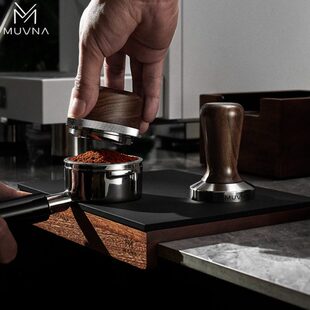 UVN器粉粉粉手柄实木压威纳 器压硅胶垫布底座意式咖啡压粉AM慕垫