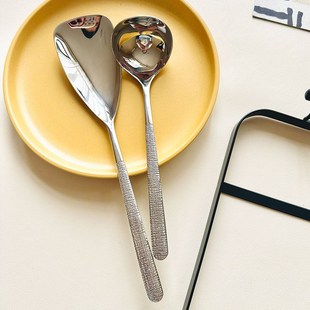 锤纹304不锈钢分菜勺汤勺火锅勺D镜面厨具餐厅公用大勺服务勺餐具