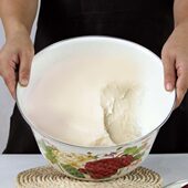 双耳猪油罐大盆碗搪瓷搪瓷盆装 缸带盖耐高温面盆老式 加厚油罐家用