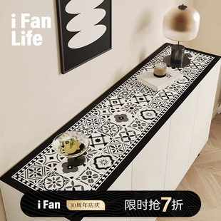 范店洛林皮革入户鞋柜防脏t垫餐边柜垫电视柜桌垫复古玄关台面盖