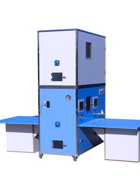 厂供木质款四口电脑定量小格通道布轻薄羽绒服充绒机