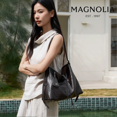 MAGNOLIA曼歌妮2026春季新款植绒单肩斜跨包包手提简约通勤手提