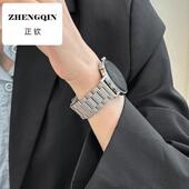 适用华为GT5手表表带新款 夏季 高级感三株不锈钢带gt4手表表带watc