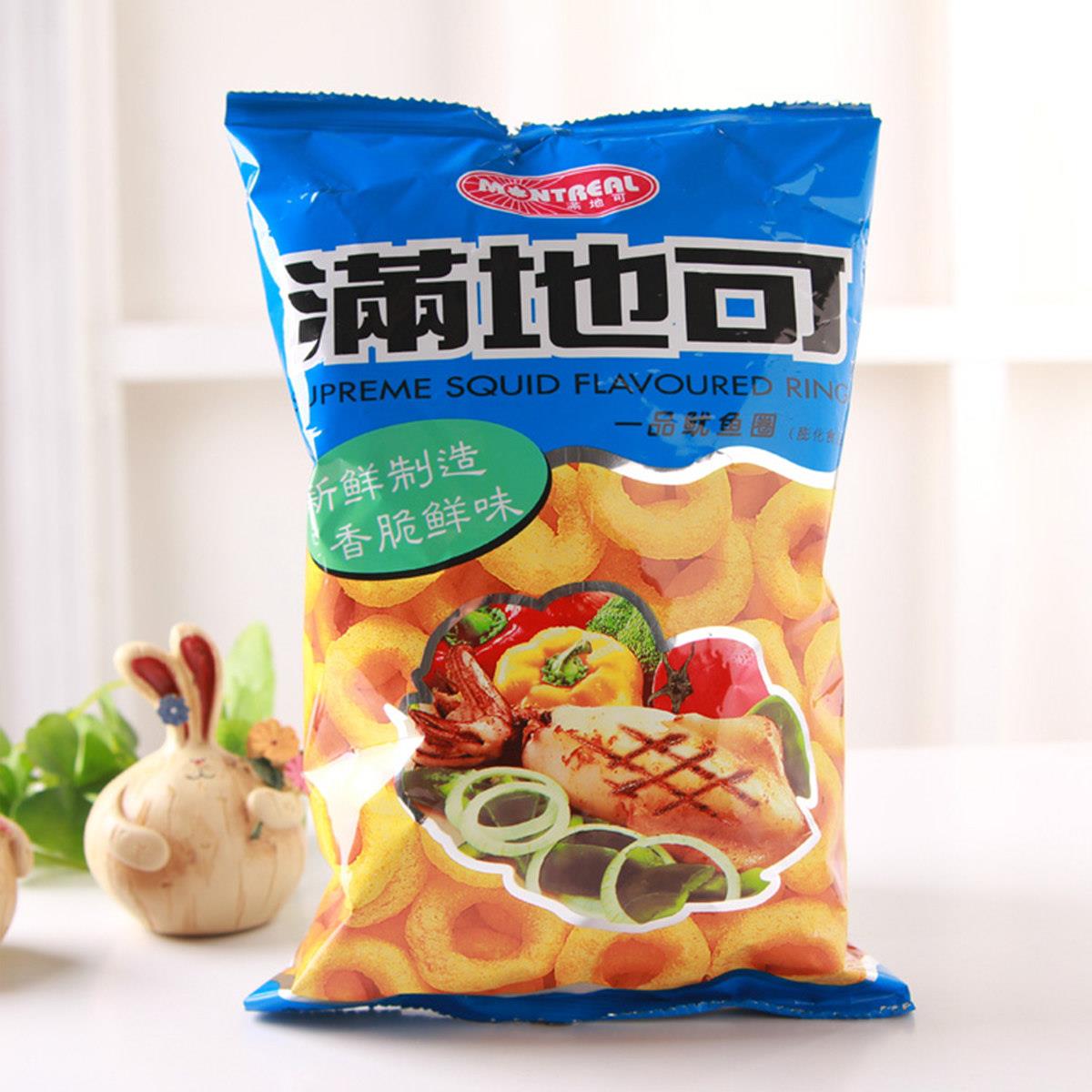 满地可鸡味圈休闲零食 蔬菜鸡味圈75g袋装 80后经典怀旧膨化食品