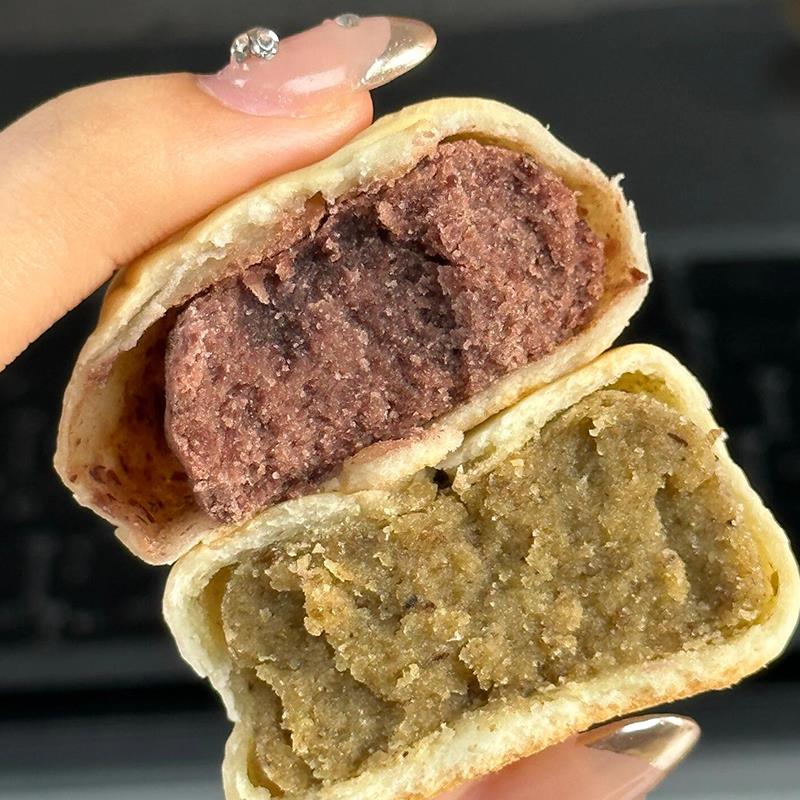 正宗纯手工冰皮绿豆饼300g速食早餐代餐解馋休闲零食传统糕点