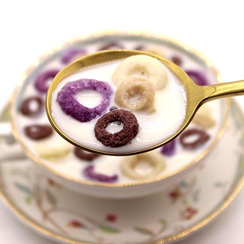 懿家 嘟爱圈圈 红枣紫米燕麦圈即食早餐粗粮谷物袋装罐装冲泡牛奶