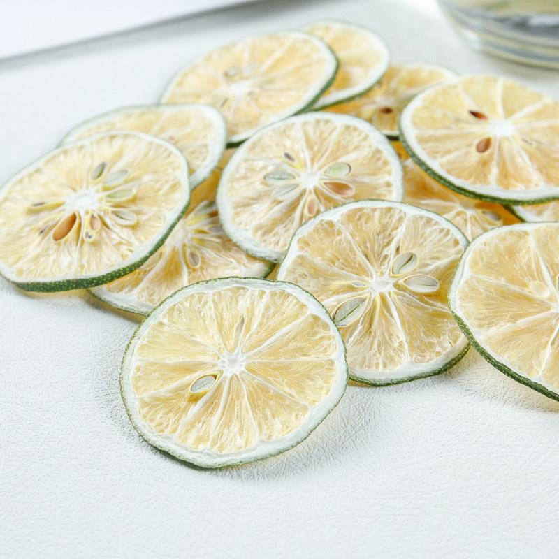 青柠檬干片500g蛋糕装饰绿柠檬香水青柠片干手工水果片冷泡茶包邮