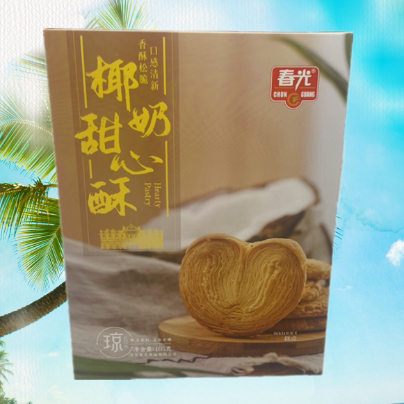海南特产春光椰奶黄金饼千