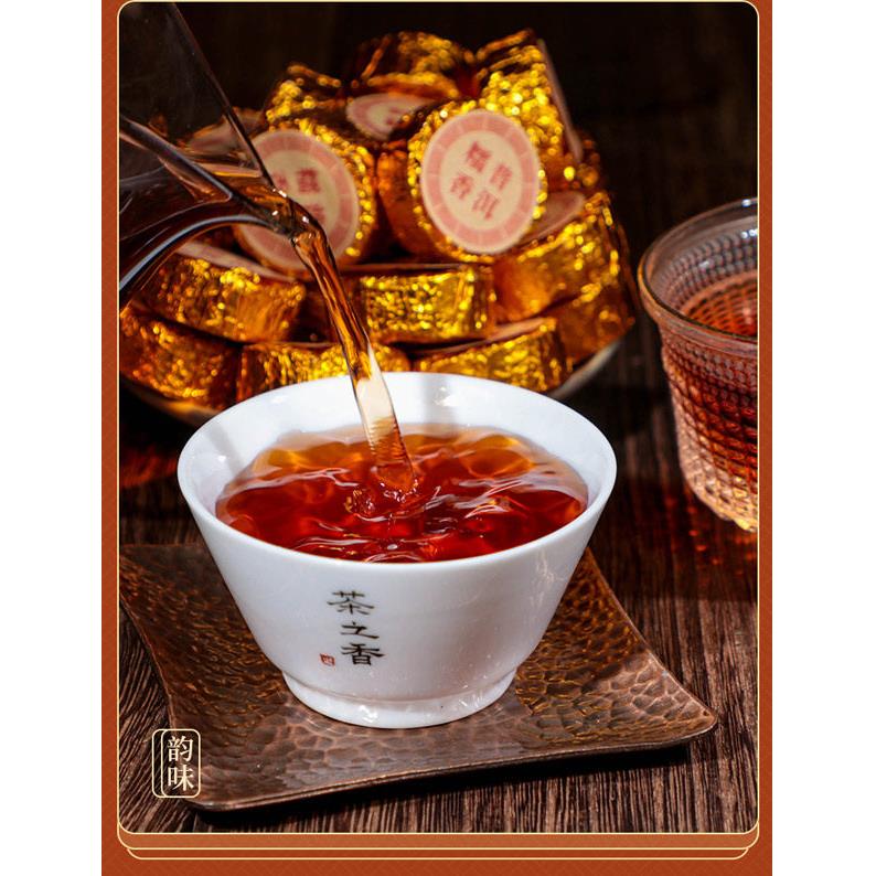 棠谦云南糯米香普洱茶小金饼宫廷陈年古树迷你小玉饼熟茶黑茶叶
