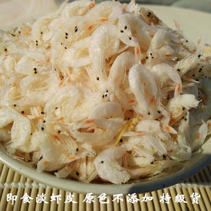 炊皮熟虾淡干无加盐即食浙