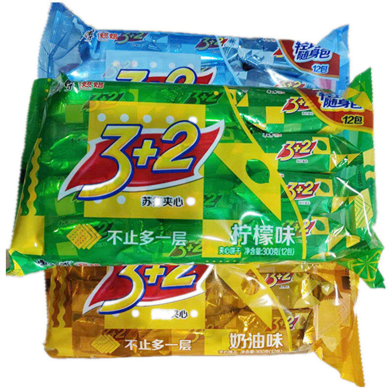 3+2饼干柠檬味乳酸菌香草