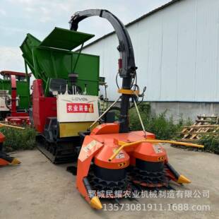 小型青储收割机玉米秸秆牧草青储饲料机履带圆盘式牛羊草料青储机