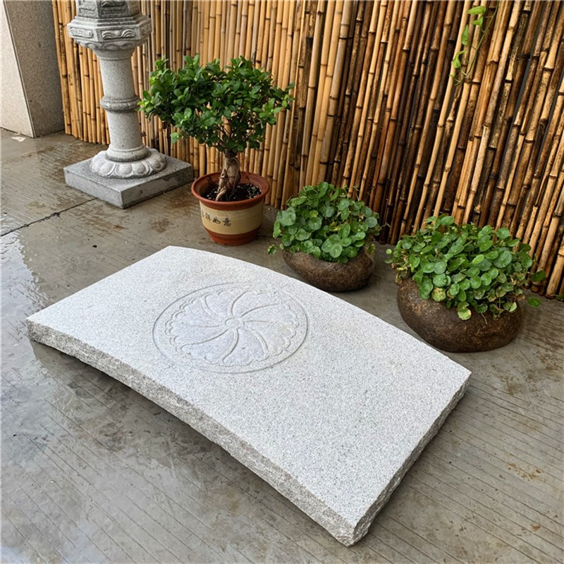 日式庭院石桥花园装饰景观石y板桥整石石雕枯山水小石桥桥栏拱桥