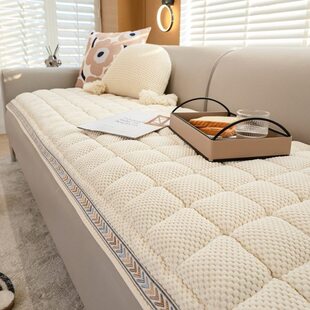 实木玉米防滑皮沙发座垫轻奢保暖绒子简约馒头垫飘窗垫加厚沙发垫