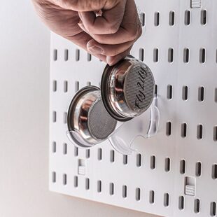 架粉意式咖啡58mm碗配件收纳整理简易置洞洞板陈列挂透明