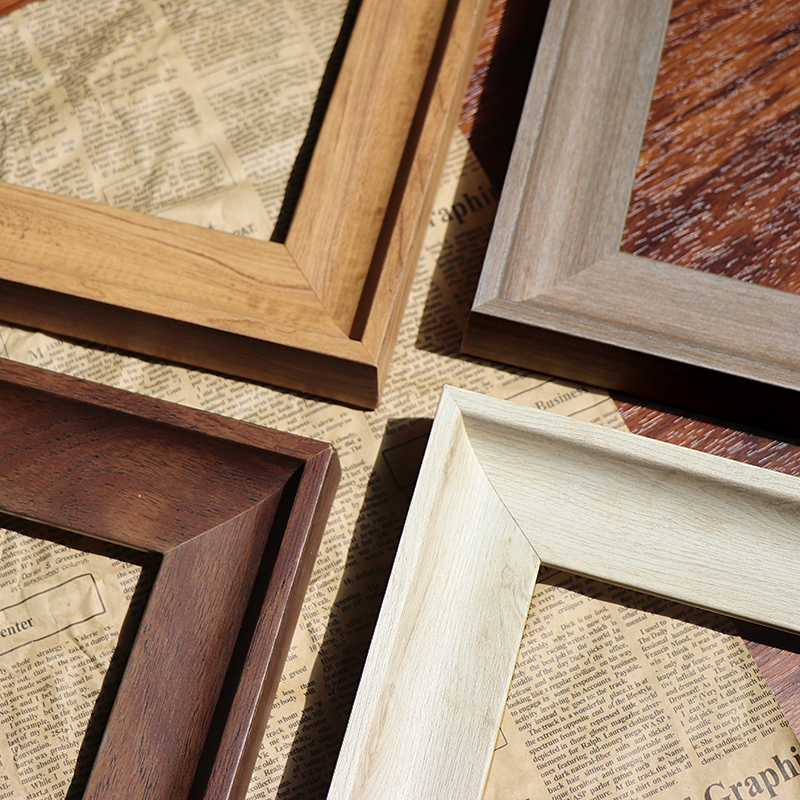 仿实木装裱画框定做相框定制油D画框镜框拼图框现代简约美式