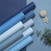 纯色背景蓝色轻奢无纺家用雾霾面壁纸北欧风格 卧室防水静墙纸素色