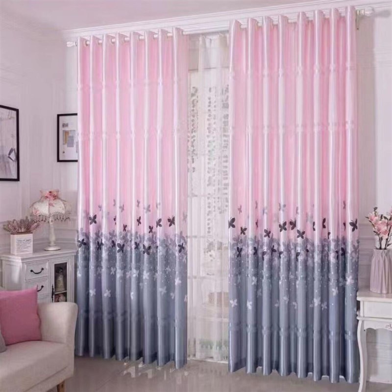 2024新款f复古风格窗帘成品个性简约现代遮光客厅卧室半帘门帘