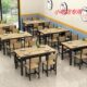 长早餐汉堡馆餐饮桌子店餐厅餐桌椅组合店食堂饭店方面店小吃快