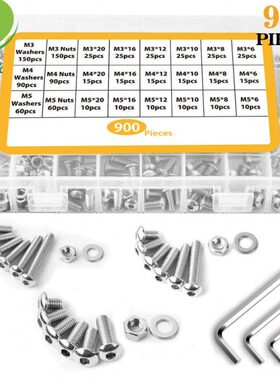 9盘螺栓半圆不锈钢0pc头蘑菇内六角螺丝0/杯螺钉//头s圆头