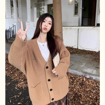 春秋冬加厚慵懒风百搭开