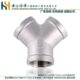 6分厚丝内外Y型2 寸燃气热水器进水管接头配件 3不锈钢41三通304