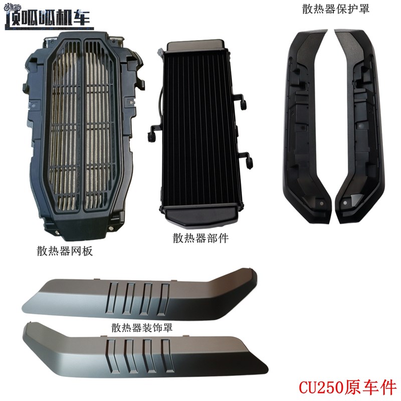 无极CU250散热器部件隆鑫LX250-22散热器网Q板散热器装饰罩原车件