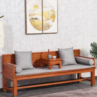 榫卯榻贵妃榆罗汉床实木榻罗汉三件套仿古榻老新中式躺椅沙发床