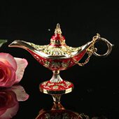 灯儿童礼品小号拉丁阿家居摆件个性 创意许愿合金摄影道具金属神灯