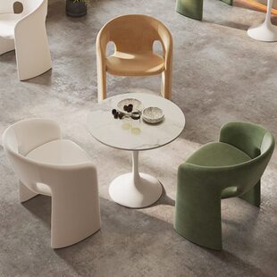 会客接待休息区休闲椅售楼处洽谈桌椅组合美容院单人沙发客厅单椅