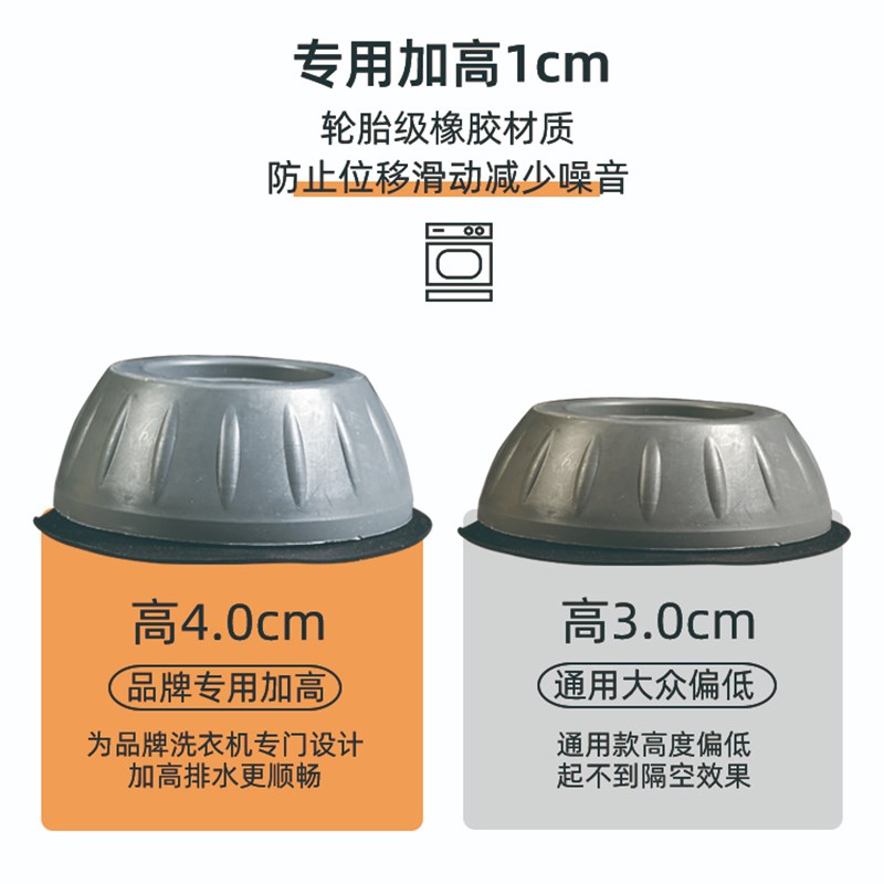 松下洗衣机底座固定脚架垫子托架全自动滚筒脚垫防滑防震垫高支架