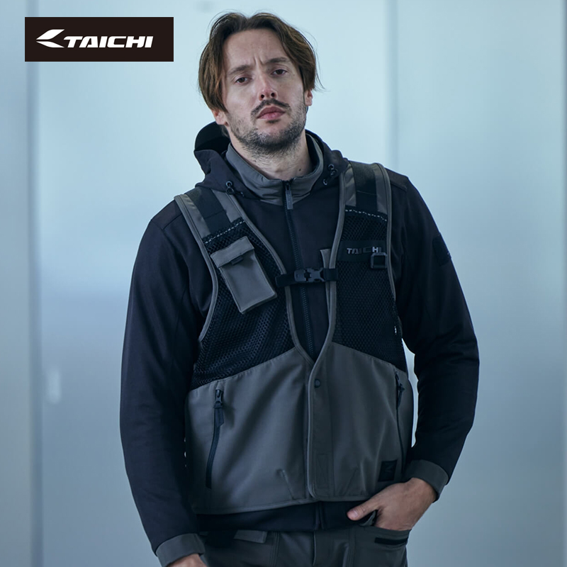 RS TAICHI摩托车夏季骑行服男士网眼透气机车赛车服工装外套夹克