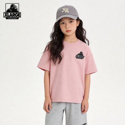 XLARGE中大童纯棉圆领宽松短袖