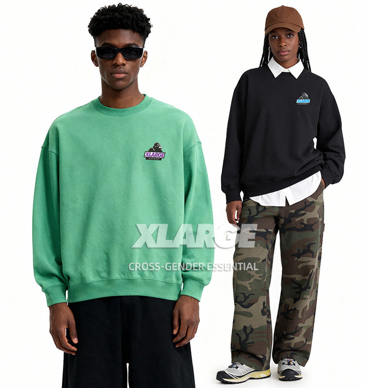 XLARGE男士圆领街头风卫衣图片