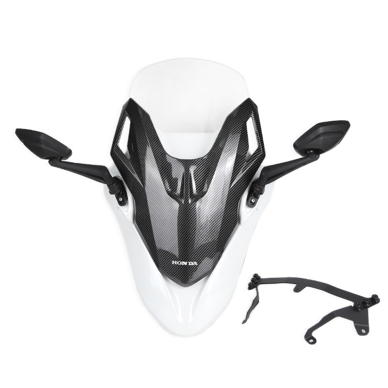 适用本田PCX160改装件风挡前置风挡前移挡风玻璃套件加高前脸风挡