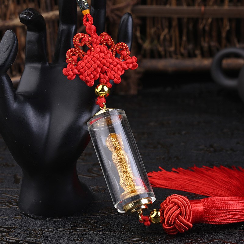 观音汽车挂件佛像饰品车内吊饰后视镜挂饰车载摆件出入平安男女士