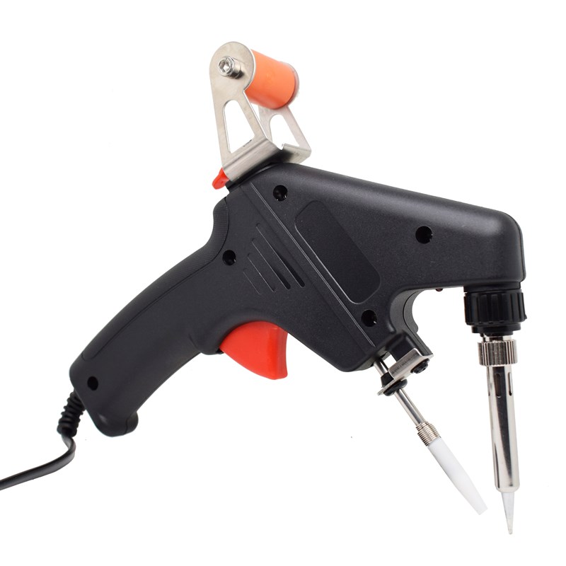 新型新款手动焊锡枪60W恒温电烙铁自动焊锡套装家用电维修焊接工