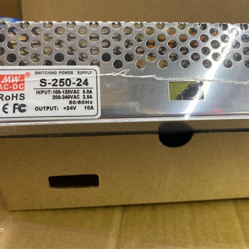 香港明纬220V转24开关电源 24V10A变压器 工控 监控电源 S-250-24