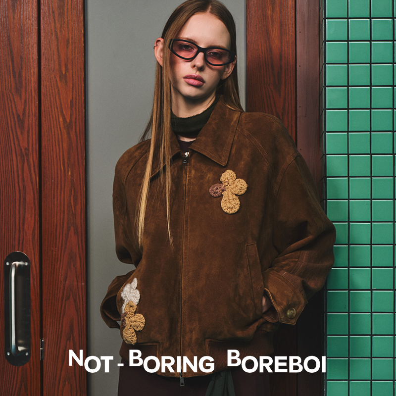 NBB反绒质感真皮飞行员夹克