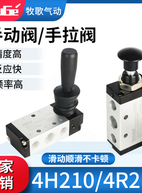 气动开关手动阀3R/4lR手拉3H/4H210一08/310-10手板换向气缸控制