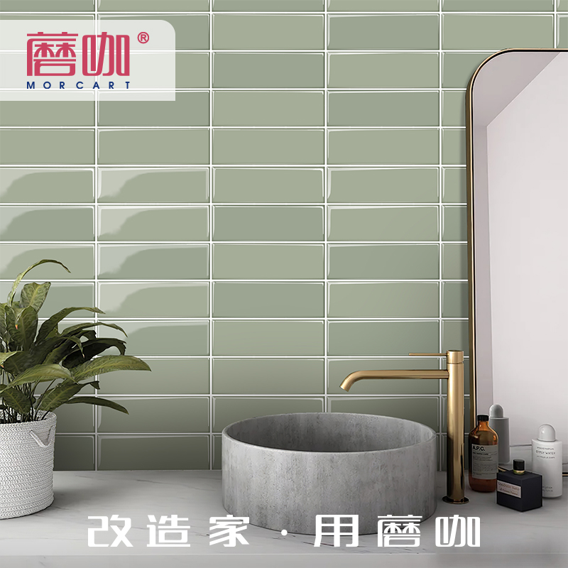 3d立体瓷砖贴纸厨房防油t贴纸防水防潮浴室民宿自粘壁纸卧室翻新