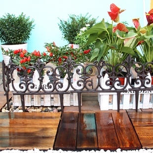 复古花园草坪铸铁栅栏护栏栏杆围栏篱笆栏栅装饰庭院Y围墙户外室