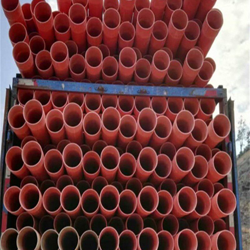 CPVC电力管电缆管穿线管埋地用管枕管卡110橘红色道路施工用管