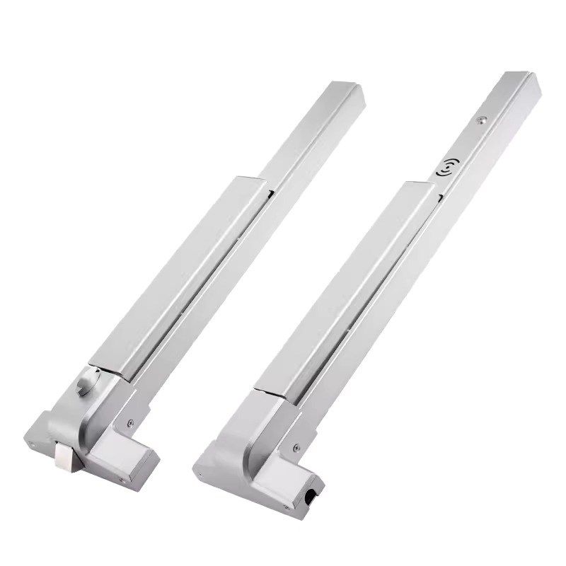 防火门不锈钢锁平推防火门推杆锁逃生锁安全通道锁带报警天地锁