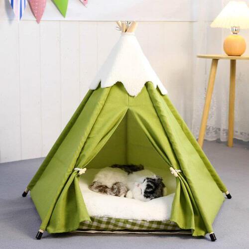 宠物帐篷猫窝猫床帐篷房可拆洗中小型狗窝猫别墅可折叠猫帐篷新款