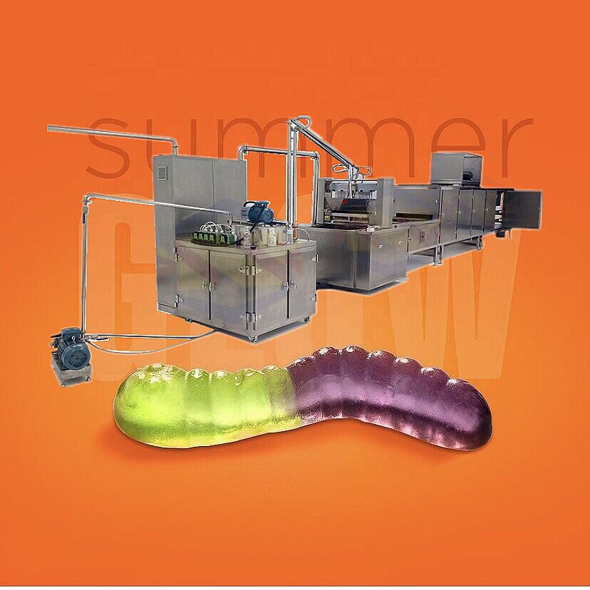SE-7137A-450毛毛虫软糖全自动生产线 糖果机浇注成型设备