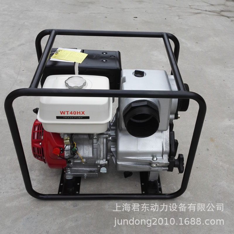 防汛排涝大功率抽水泵4寸汽油机泥浆泵WT40HX自吸污水泵GX390